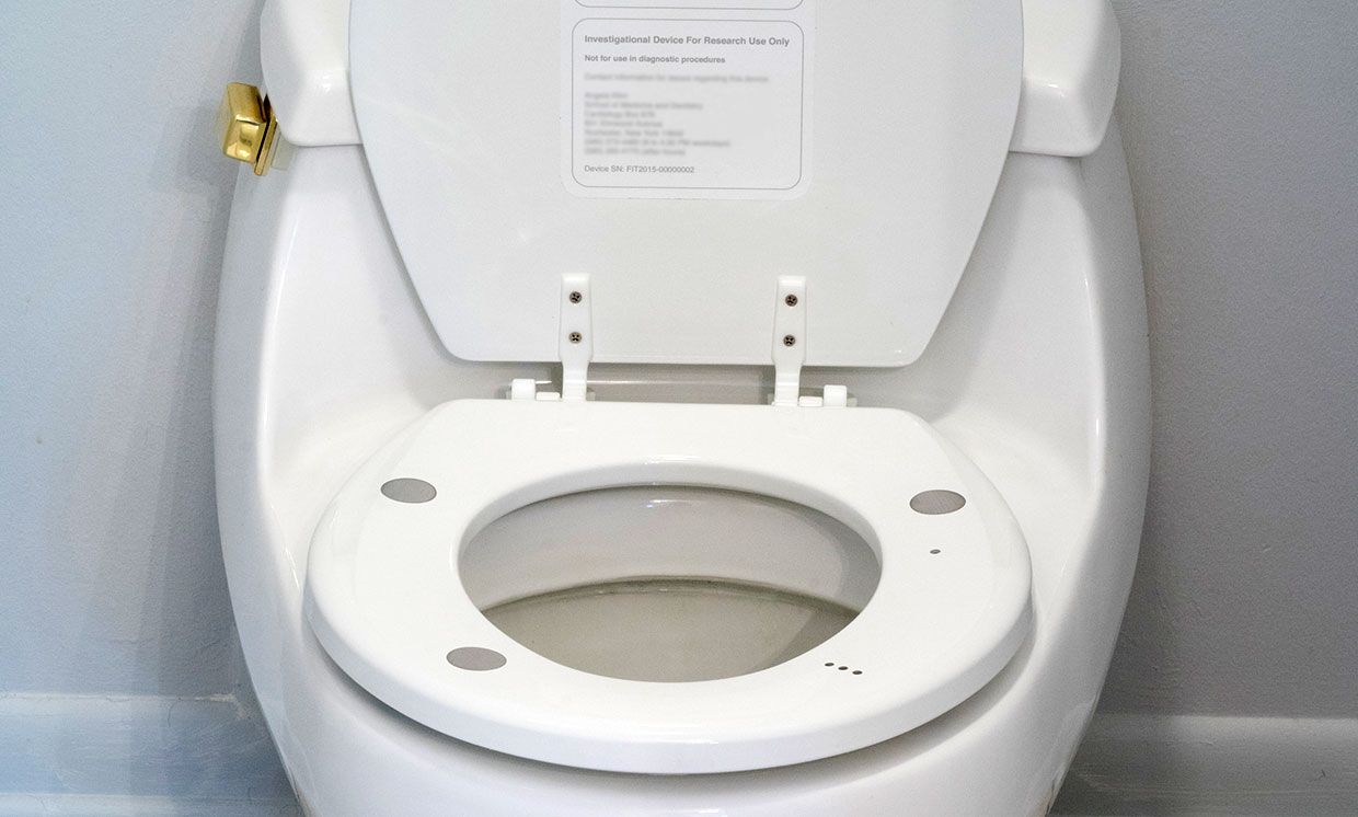 This smart toilet seat from Rochester Institute of Technology engineers can help monitor heart health.