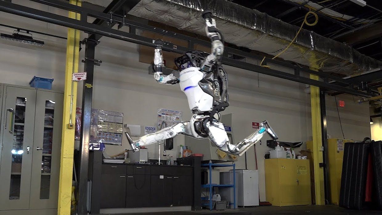 Boston Dynamics' Atlas humanoid robot jumping