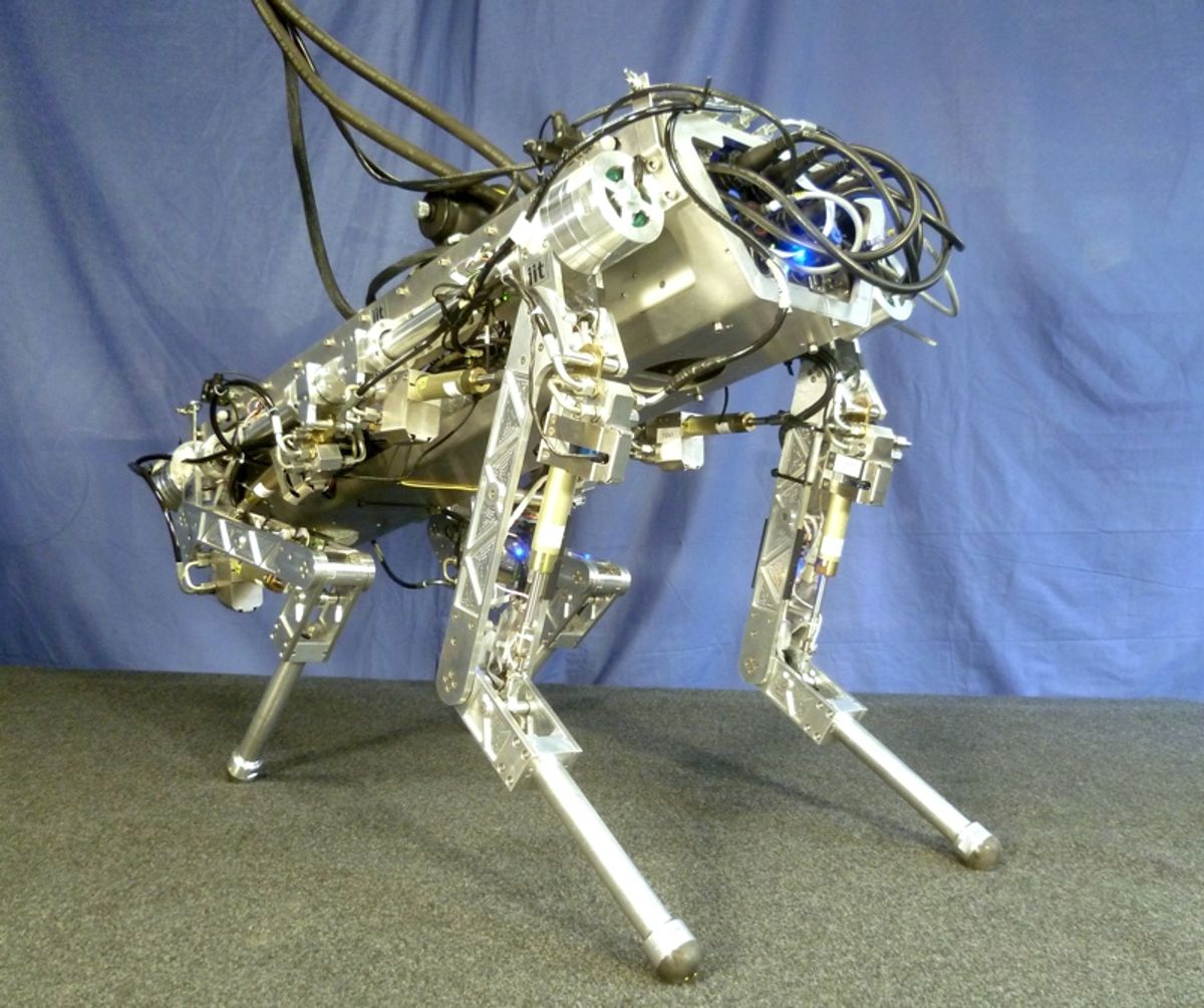 HyQ Quadruped Robot From Italy Can Trot, Kick
