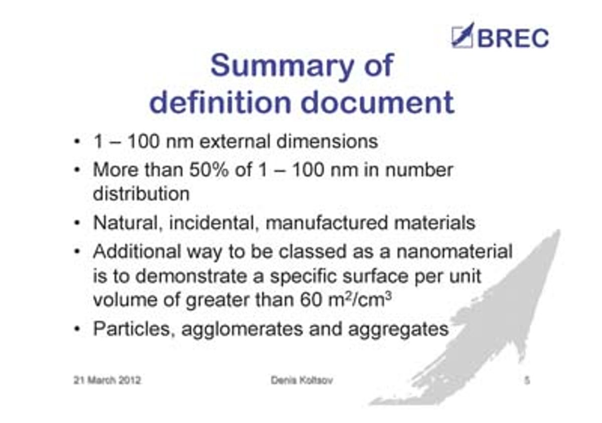 Getting a Handle on the EU’s Definition of Nanomaterials