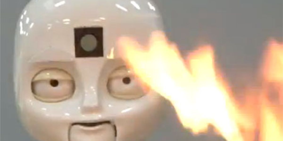 Humanoid Robot Octavia Helps Humans Fight Fires