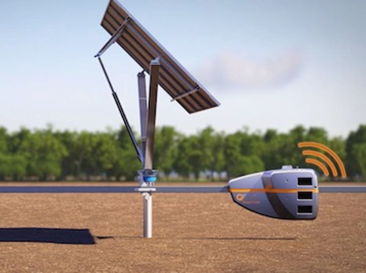 Mobile Robots Turn Solar Panels to Follow the Sun