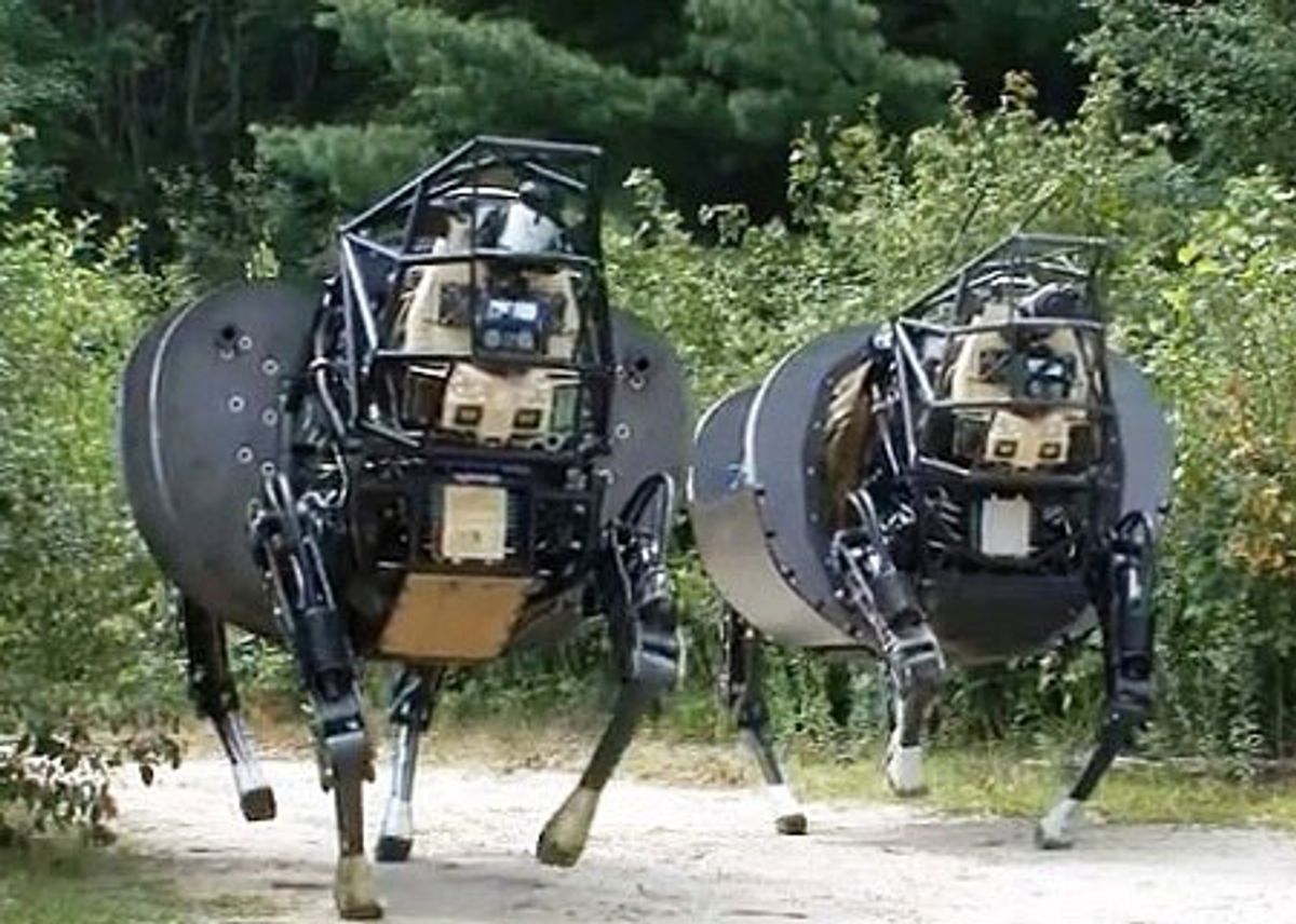 Latest AlphaDog Robot Prototypes Get Less Noisy, More Brainy