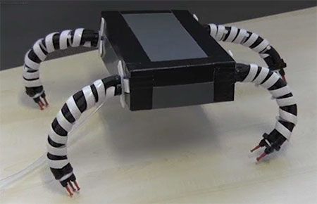 Inflatable Limb Robot Runs Around on Wiggly Legs