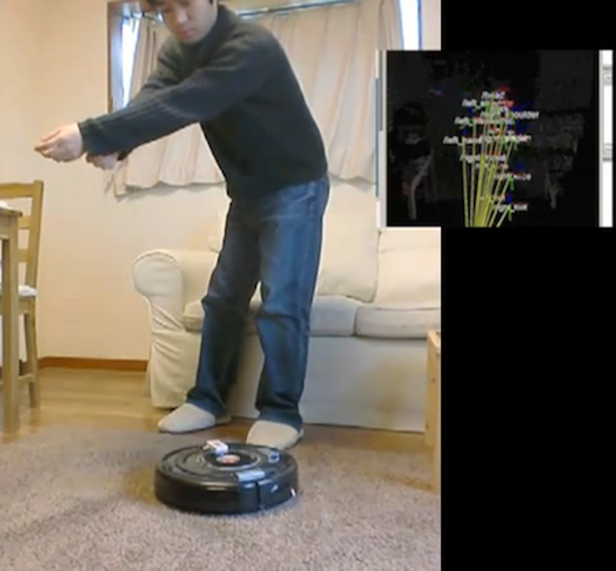 Kinect Hack Leads to Hands-Free Roomba