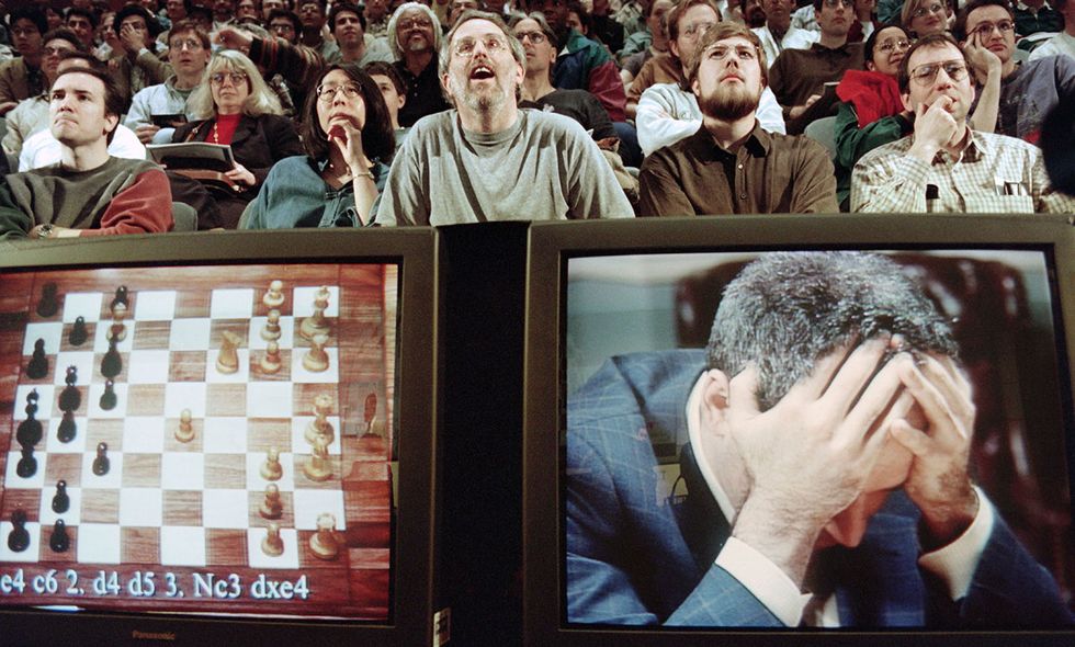 In 1997 Garry Kasparov lost to IBM\u2019s Deep Blue, the first time that a reigning world chess champion was bested by a computer.