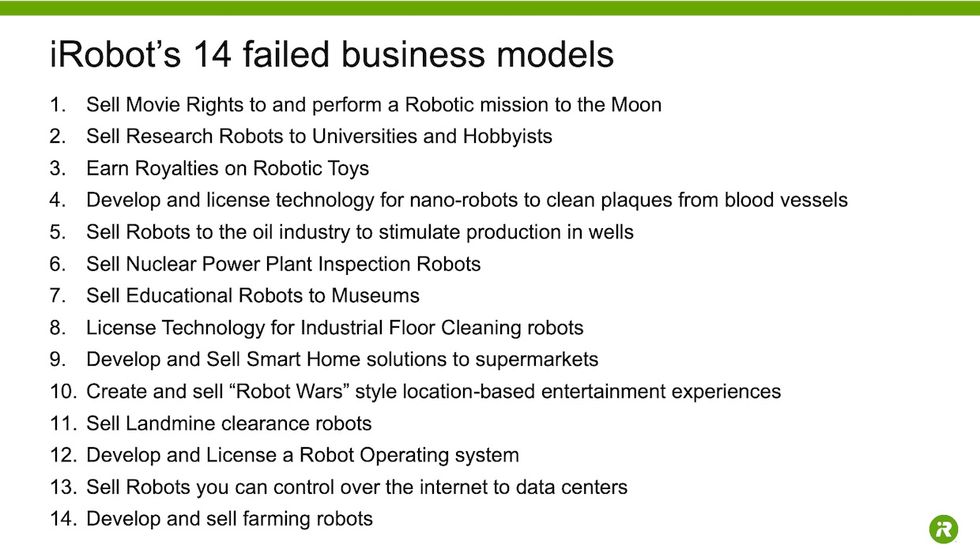 iRobot's 14 failed business models