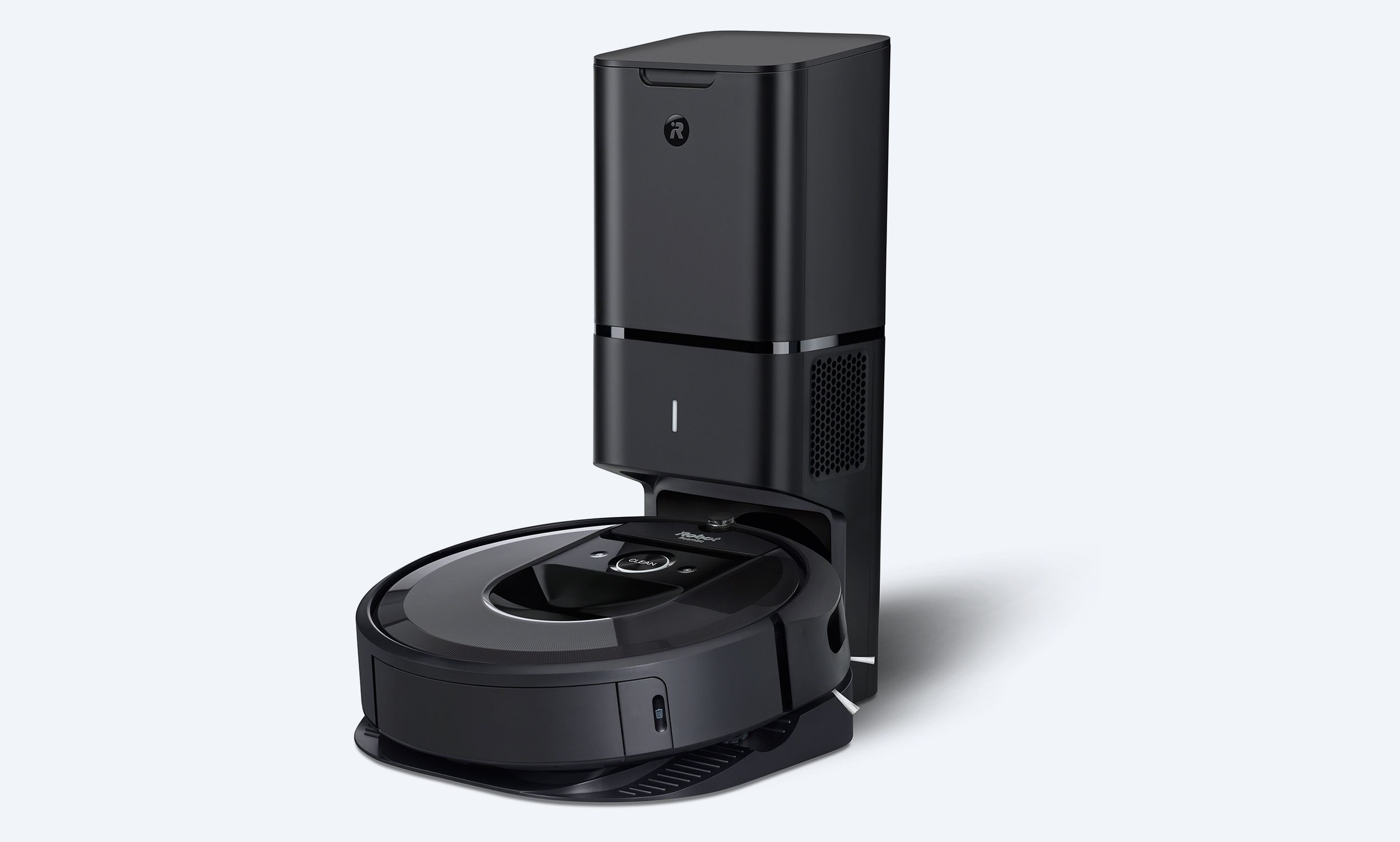 iRobot's Clean Base Automatic Dirt Disposal, which automatically empties the contents of the Roomba i7+ dust bin into the Clean Base
