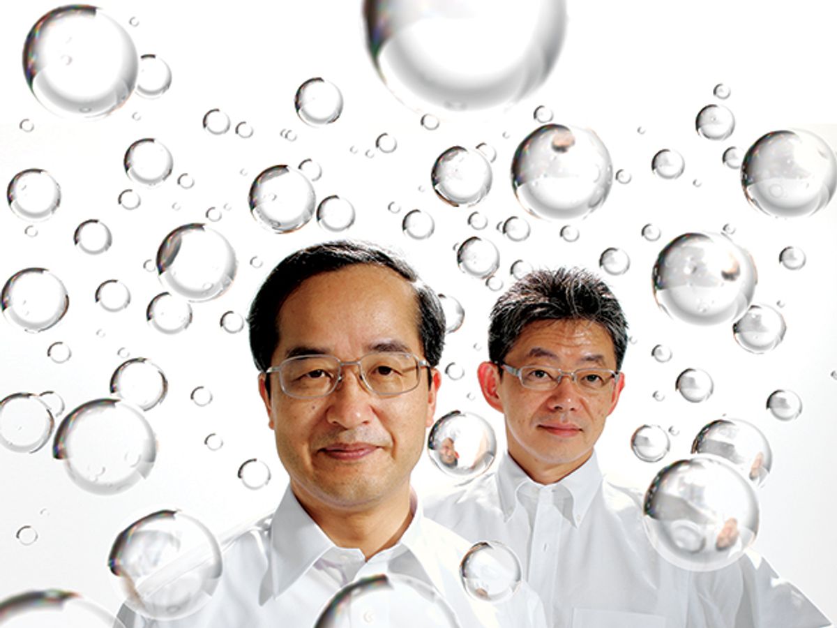 Japanese start-up QD Laser’s Yasuhiko Arakawa and Mitsuru Sugawara