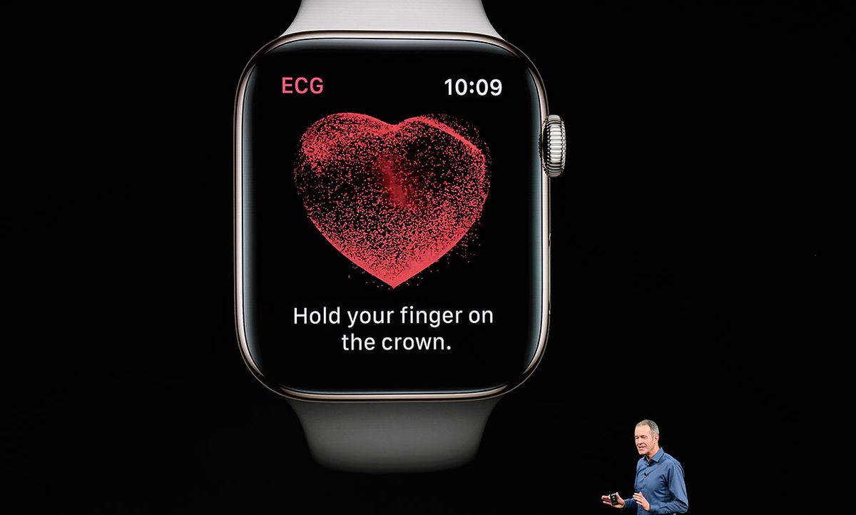 Jeff Williams, chief operating officer of Apple Inc., speaks about the Apple Watch during an event at the Steve Jobs Theater in Cupertino, California, U.S., on Wednesday, Sept. 12, 2018.
