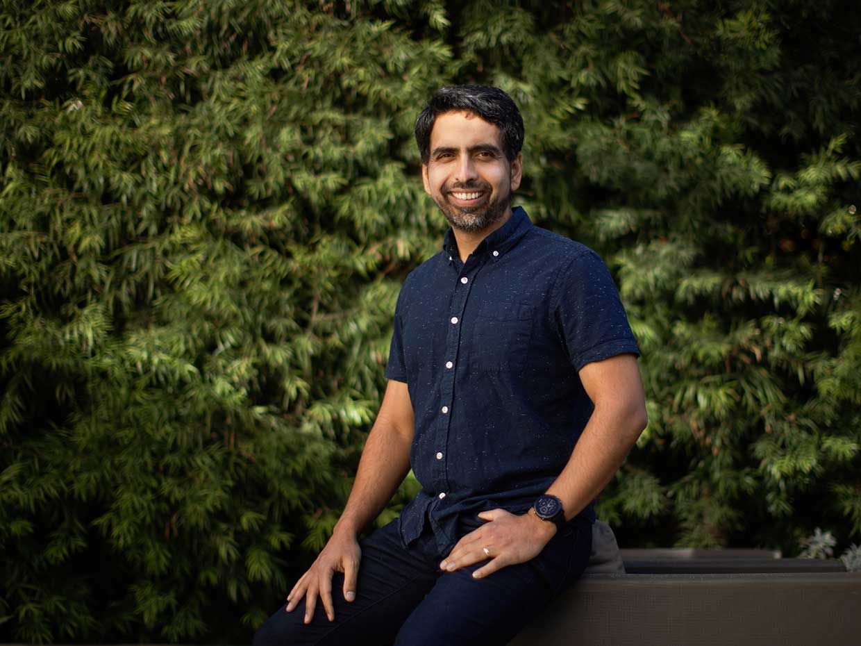 Khan Academy founder Sal Khan poses for a portrait in Mountain View, Calif., on Jan. 14, 2021.