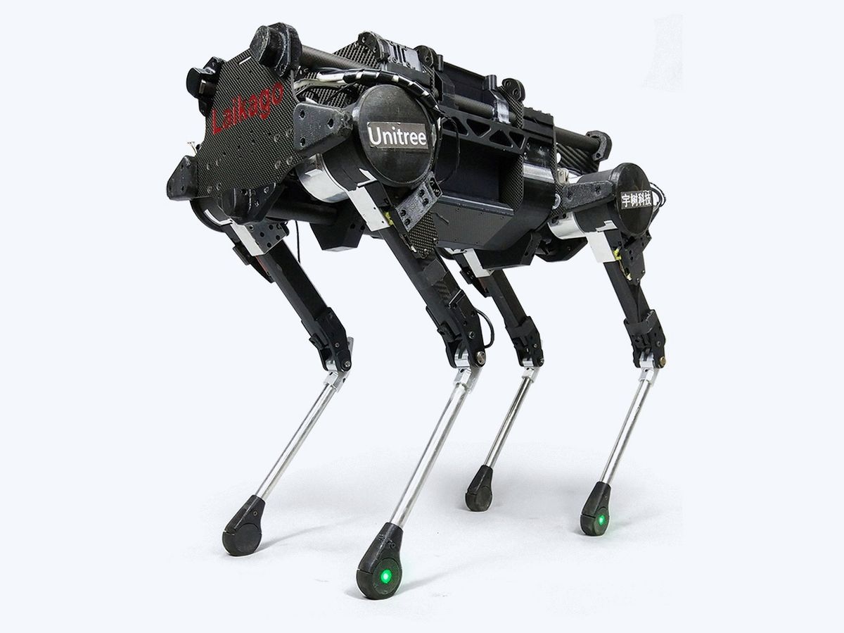 Laikago quadruped robot created by Chinese robotics startup Unitree