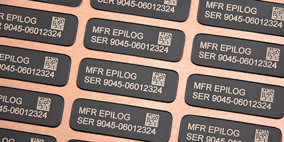 Laser engraved serial numbers and QR codes