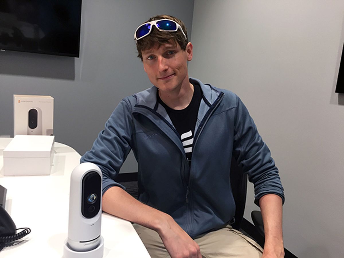 Lighthouse's Alex Teichman with the company's smart home vision system