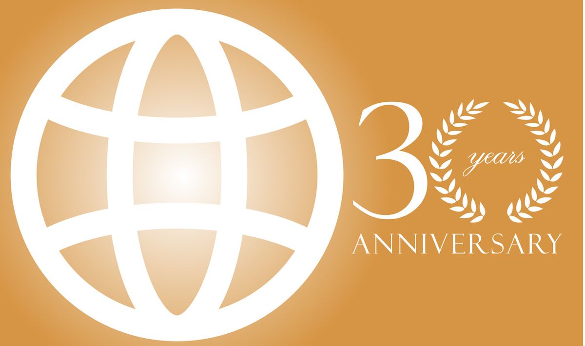 Logo for 30th anniversary of the world wide web.