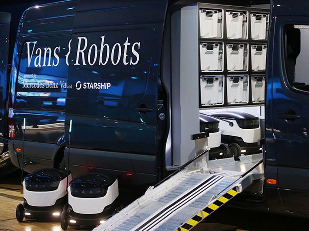 Mercedes and Starship Technologies collaborate on cargo delivery bots