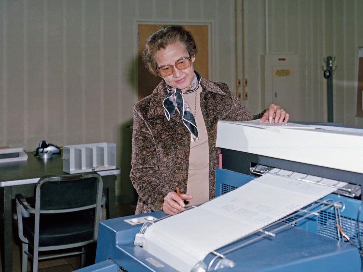 Mrs. Katherine G. Johnson at Work at NASA Langley