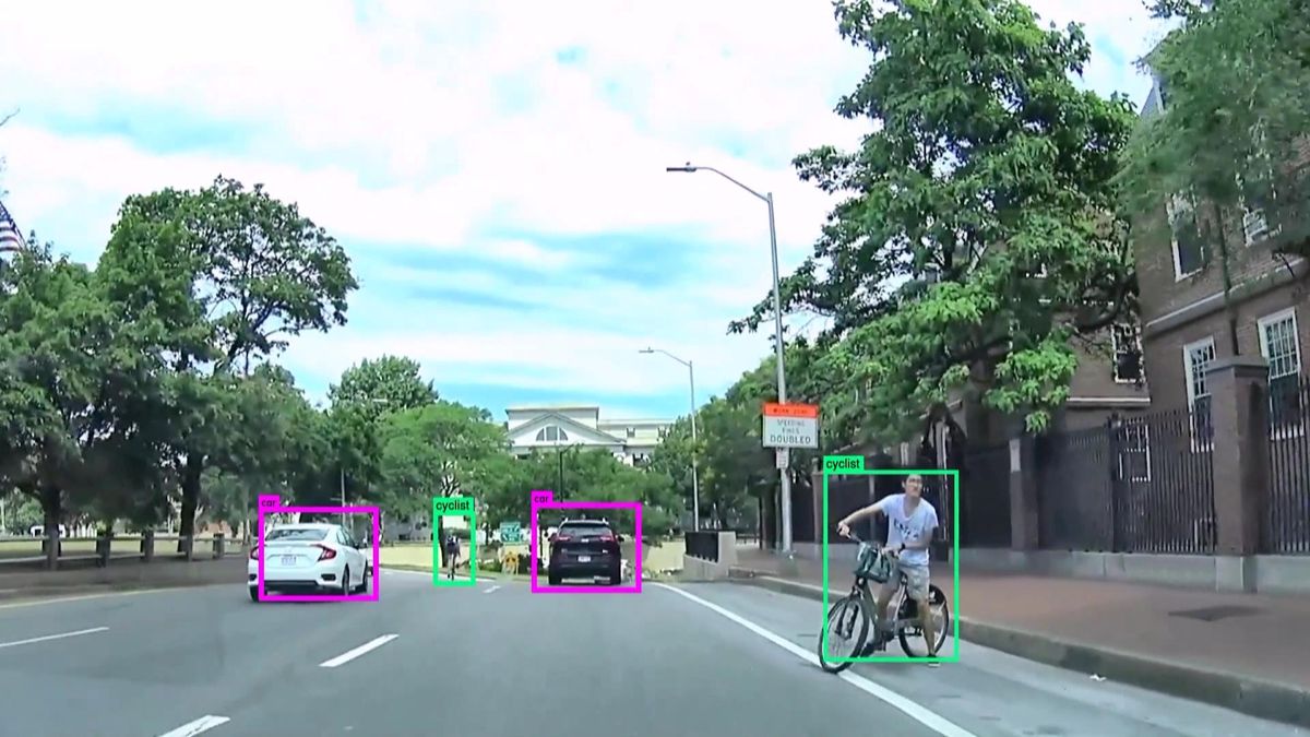 Neurala's AI system can identify pedestrians, cars, cyclists, and trucks in real time.