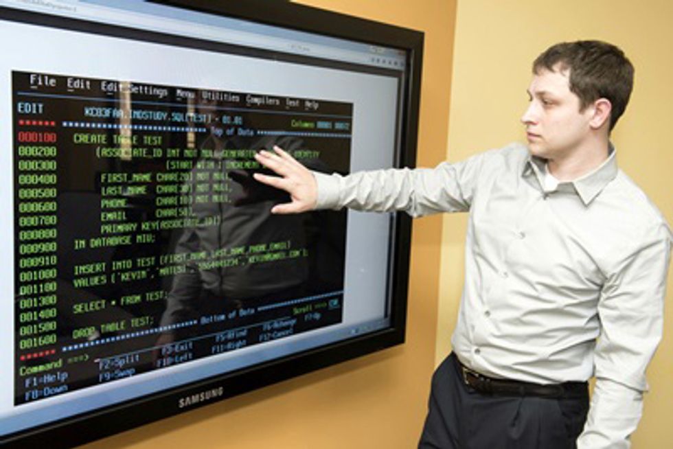NIU graduate student Kevin Matesi was the winner of the 2014 IBM Master the Mainframe contest.