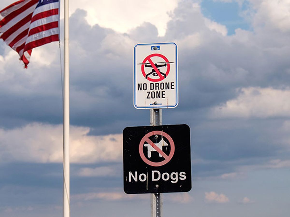 No drones (or dogs) allowed in this area of Boston, Mass.