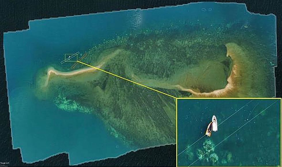 Orthomosiac imagae of Paandora Reef, Great Barrier Reef, Australia