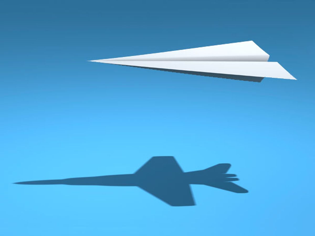 Paper airplane illustration