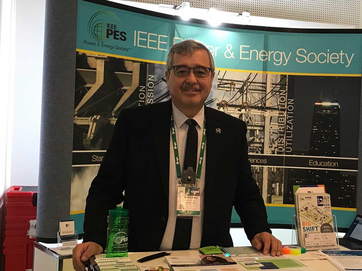 Patrick Ryan, executive director of the IEEE Power & Energy Society, representing the society at the 2018 International Council on Large Electric Systems Session in Paris.