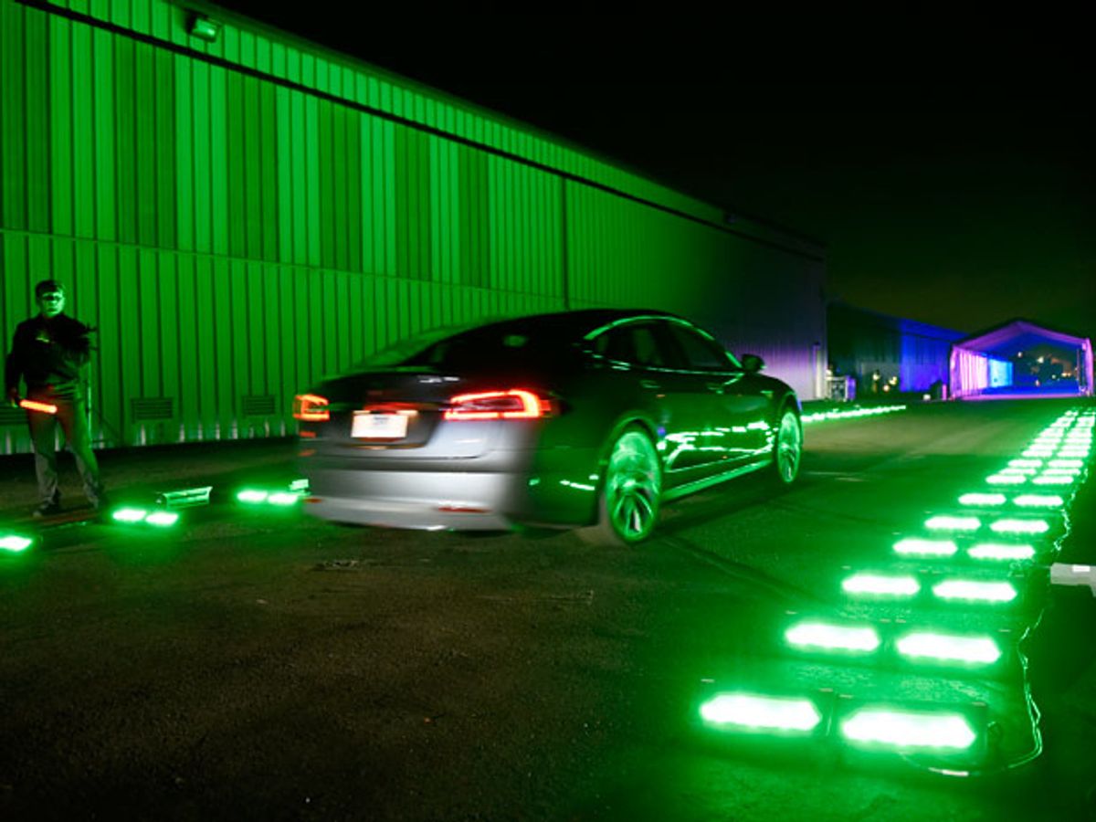 Watch Tesla's Robocar Achieve Warp Speed