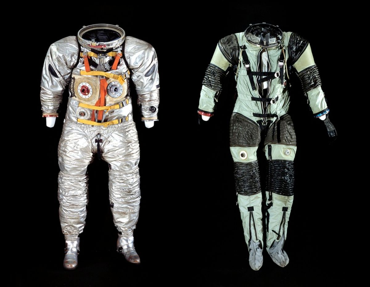 Photo of a collection of spacesuits
