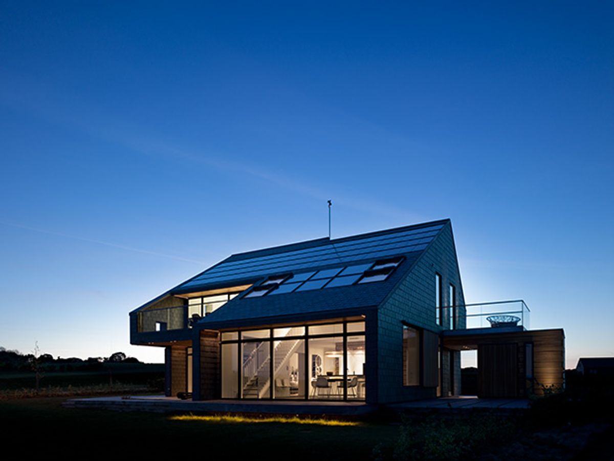Photo of a Danish carbon-neutral house.