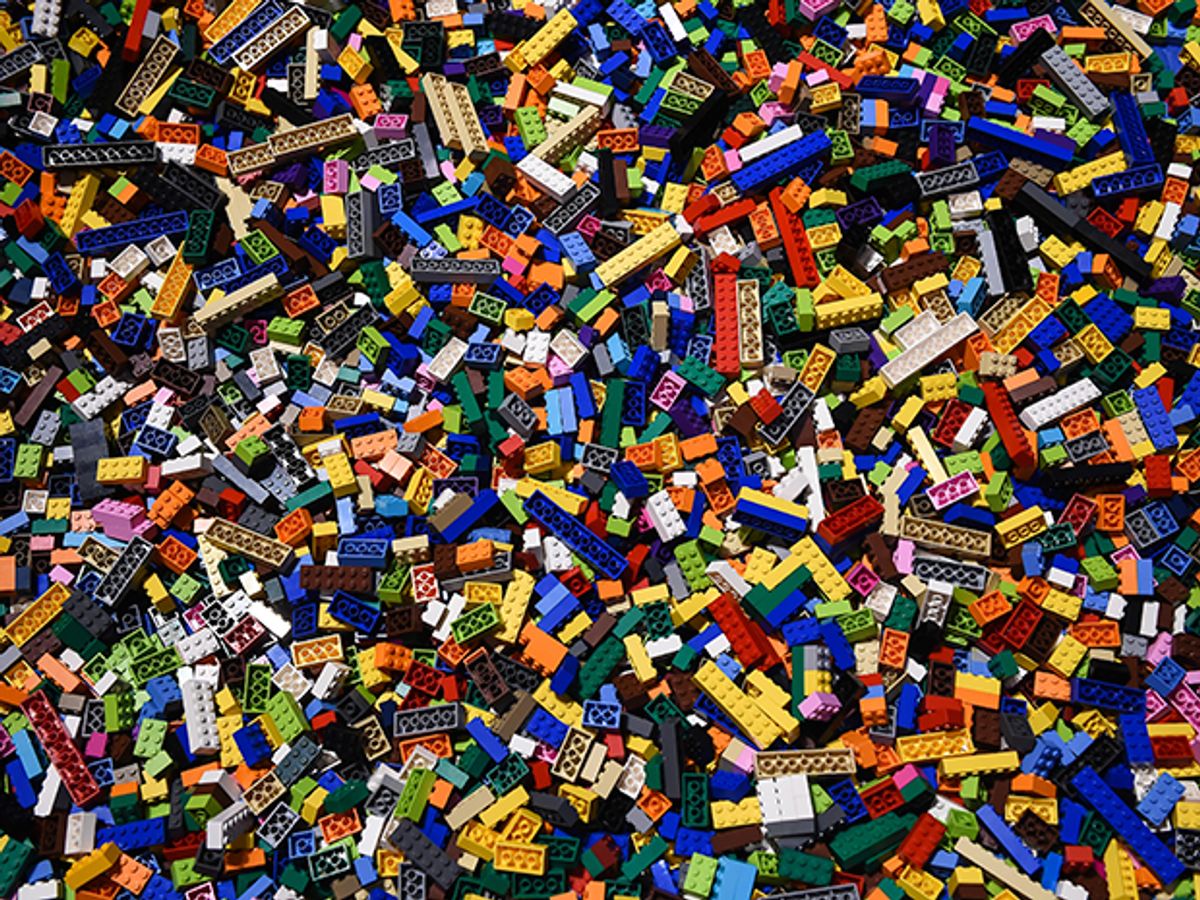 Photo of a pile of Lego bricks.