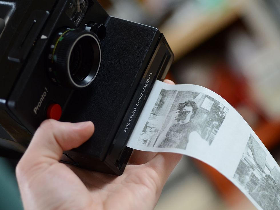 Photo of a Polaroid camera