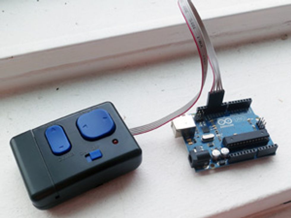 photo of Arduino issuing commands