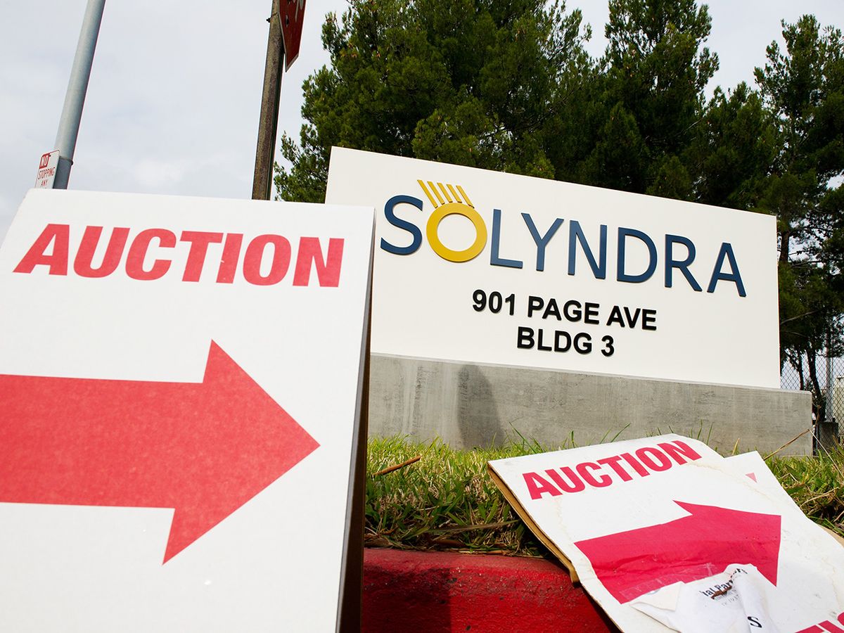 Photo of auction signs.