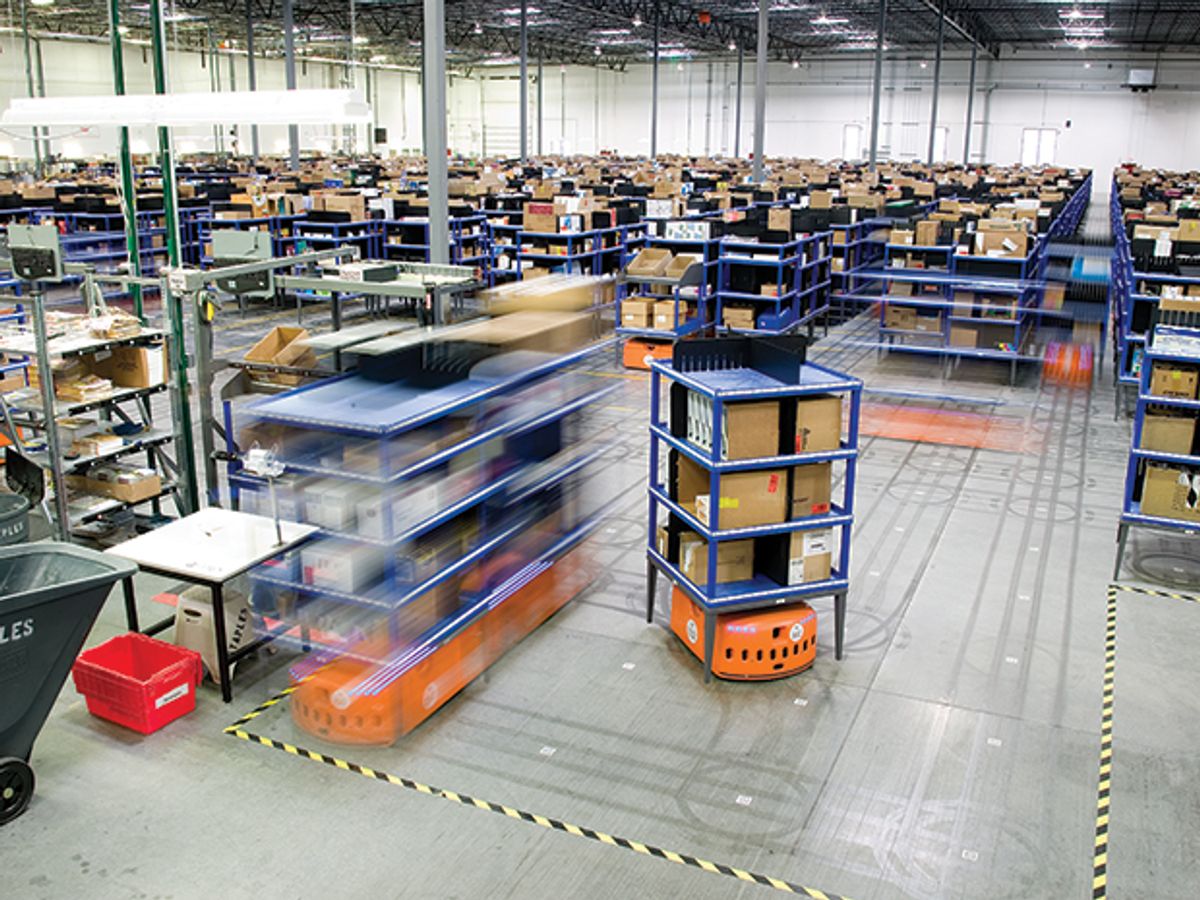 Photo of machines at a Staples Denver facility.