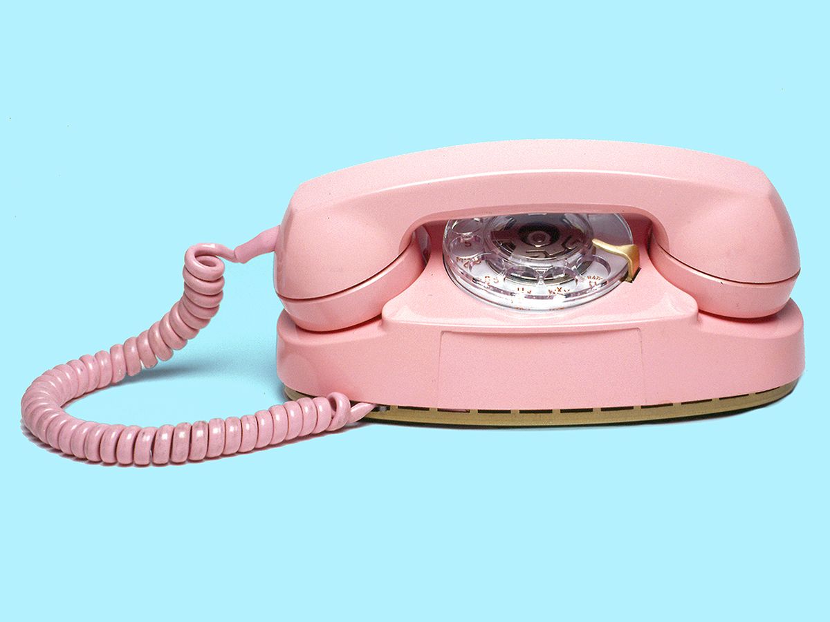 photo of pink princess phone