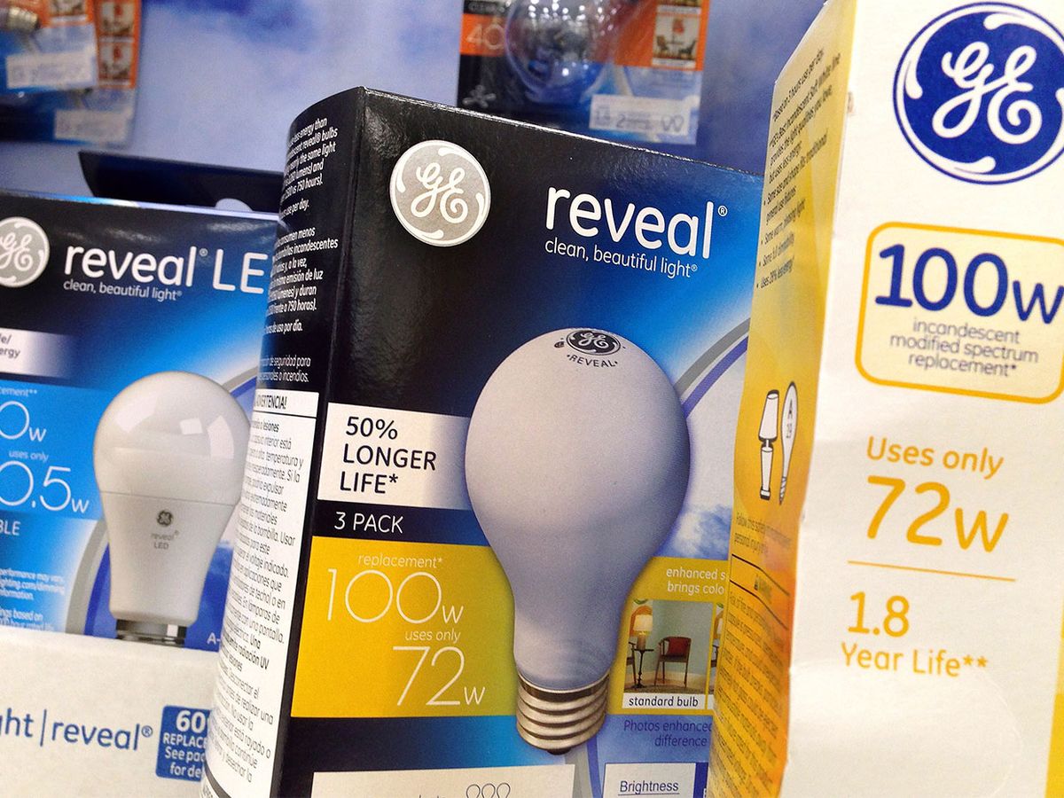 Photo of Reveal bulb packaging.