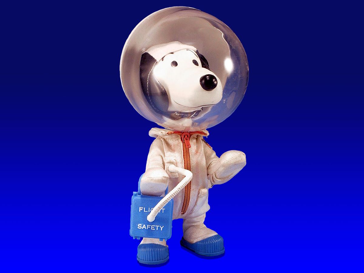 Photo of Snoopy as a semi-official NASA mascot.
