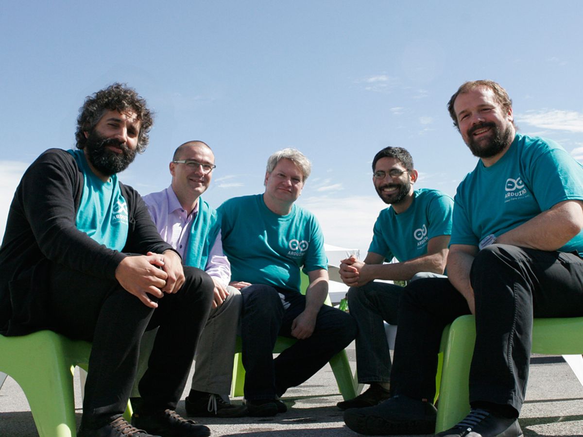 Photo of The Arduino core team
