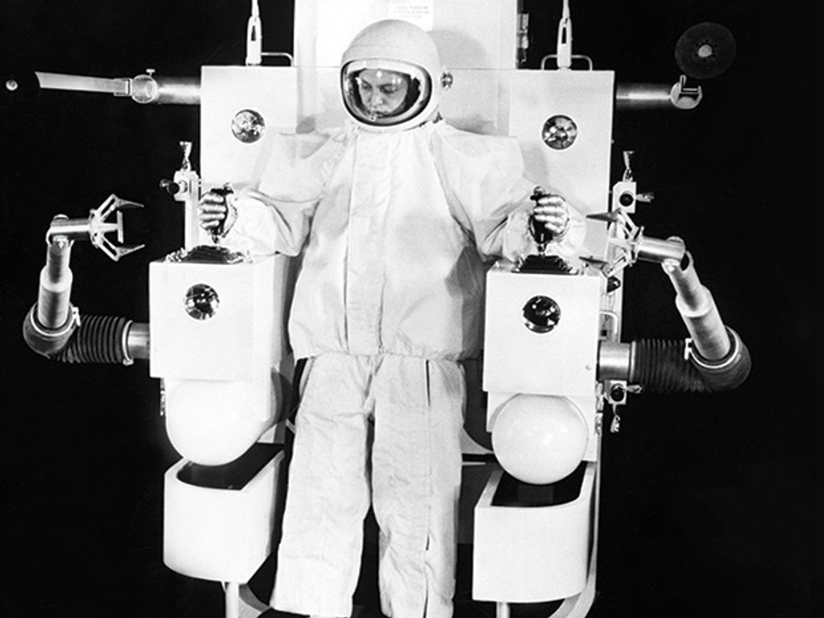 Photo of the “modular EVA work platform,” developed by the Bendix Corp. in 1969