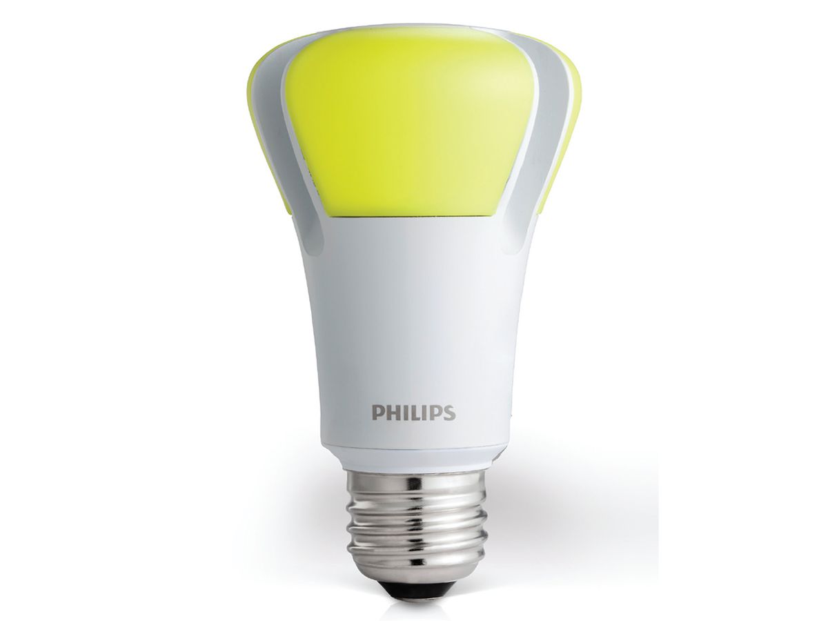 Photo of the The Philips L Prize–winning LED bulb.
