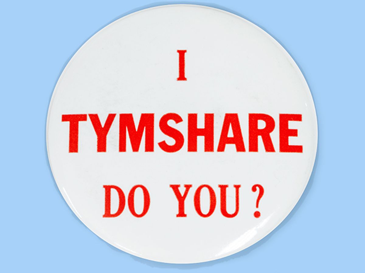 Photo of the "TYMSHARE" button