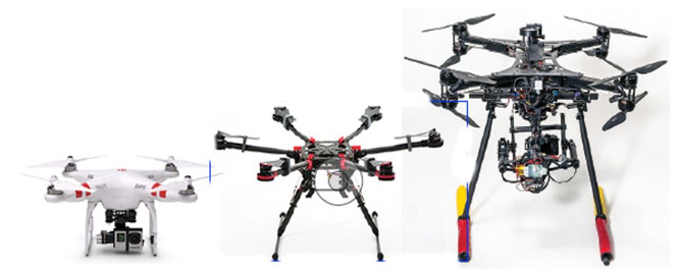 photo of three drones
