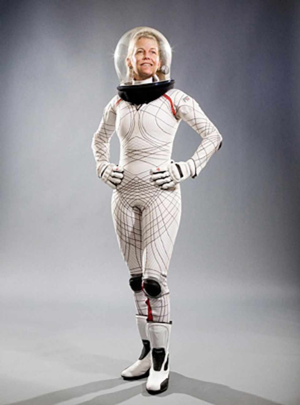 photo of woman in space suit