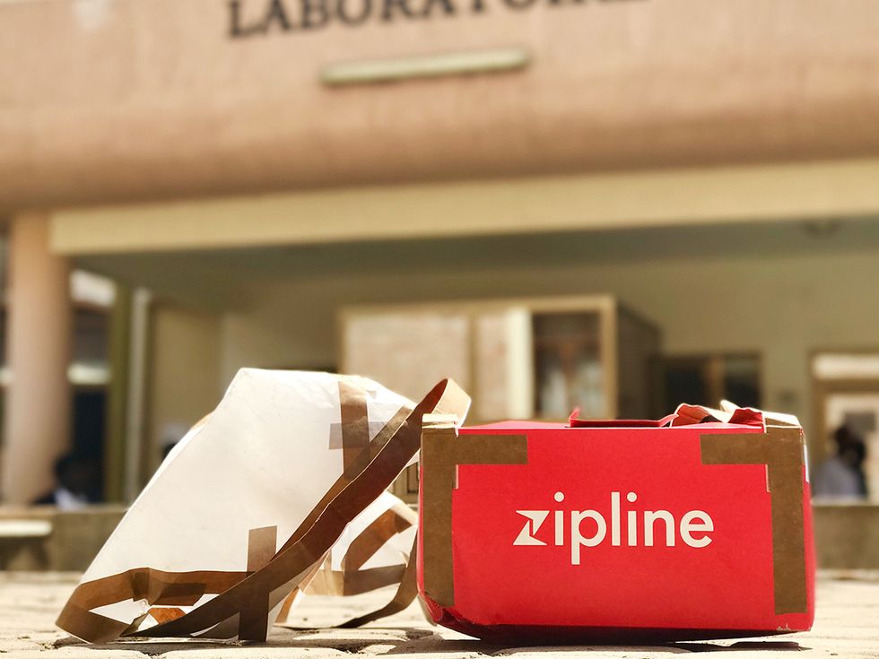 photo of zipline box