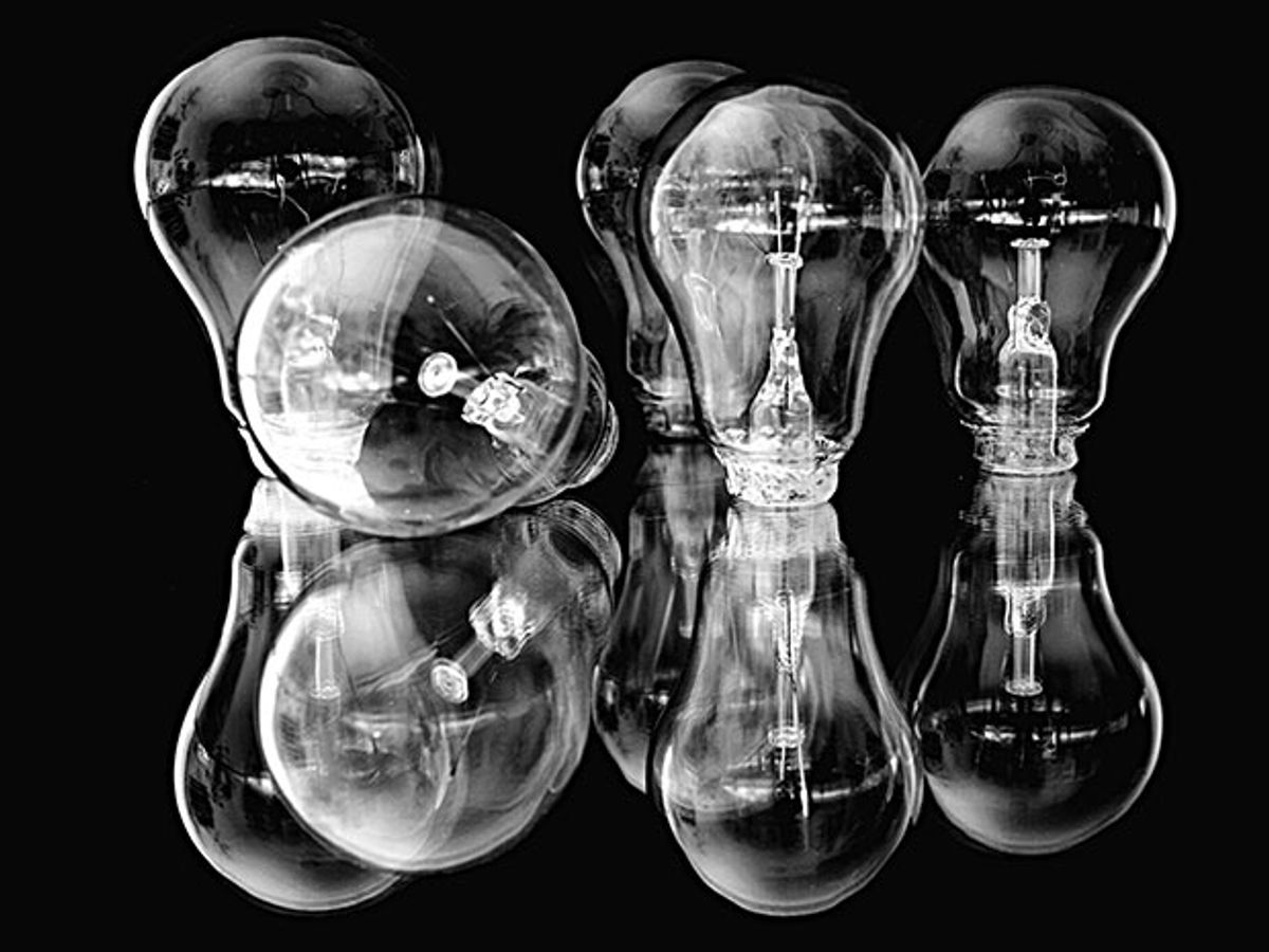 Photograph of Edison bulbs