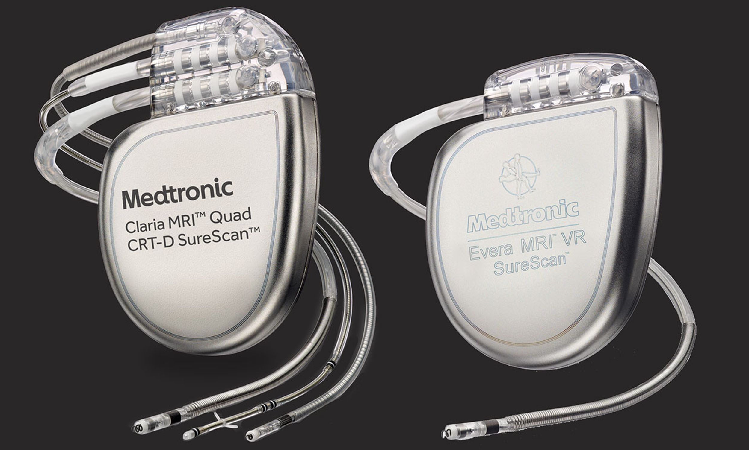 Photograph of two Medtronic devices.