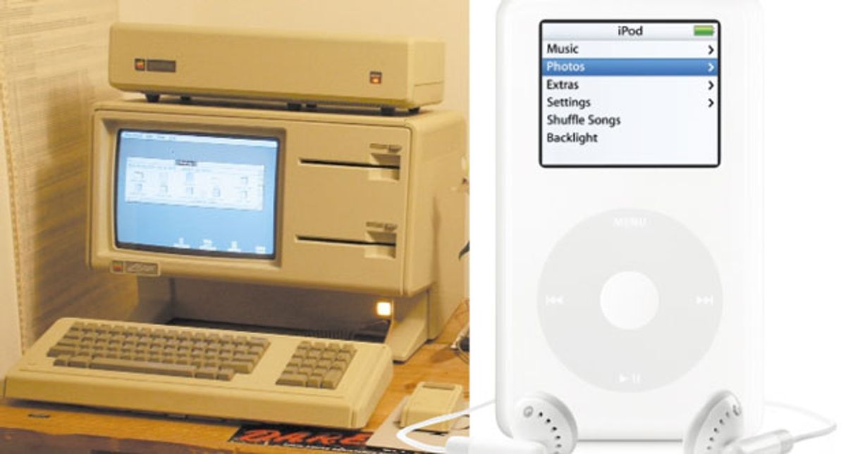 Photos: Left: Tom Stepleton; Right: Apple Computer