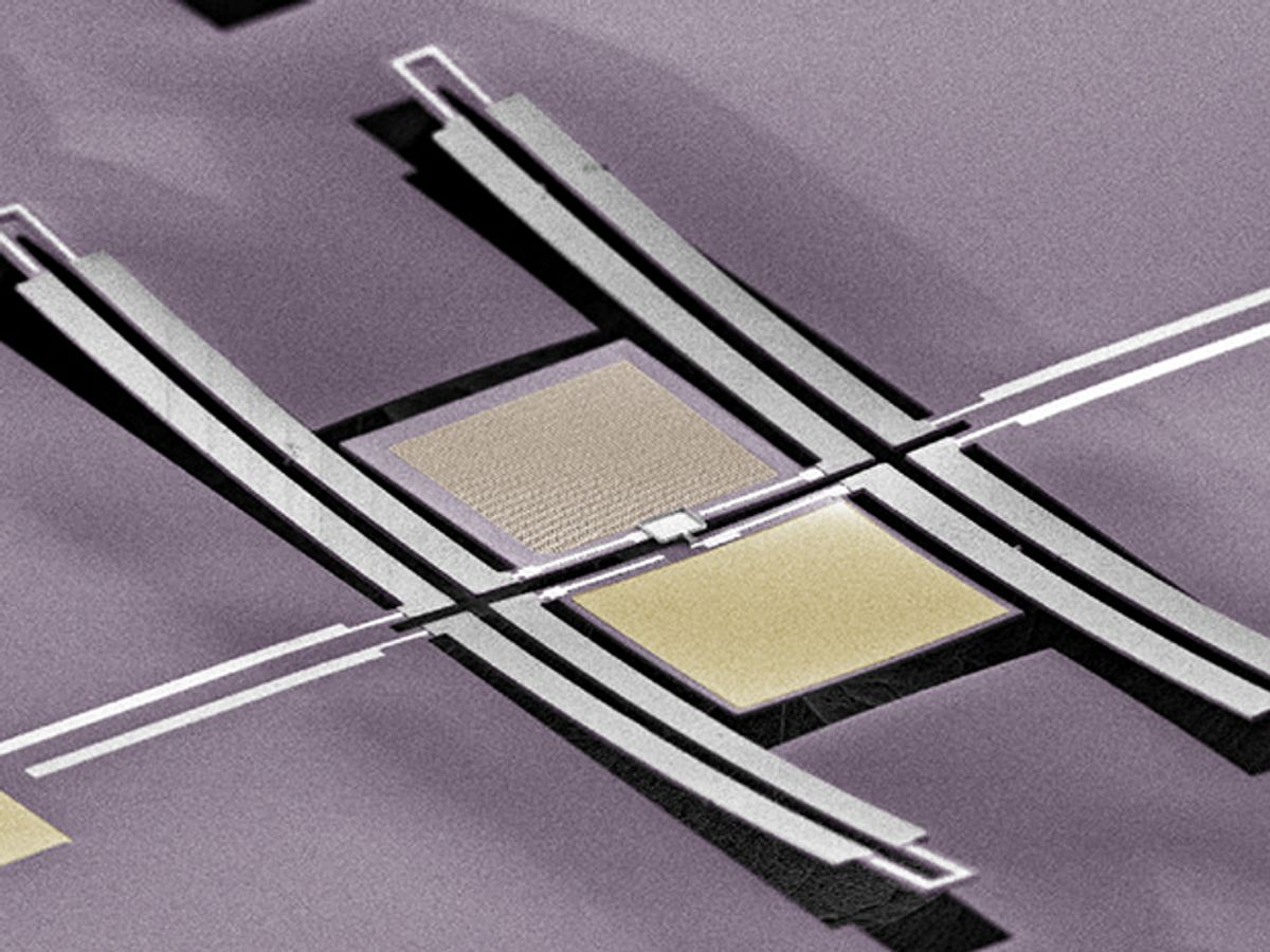 Pseudo-coloured scanning electron microscope images of a fabricated PMP