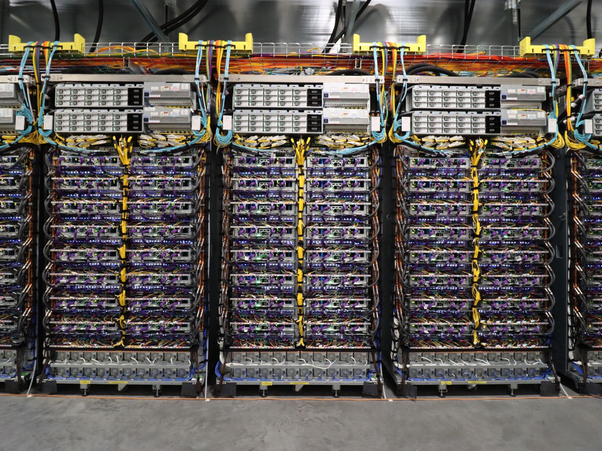 Racks in a data center